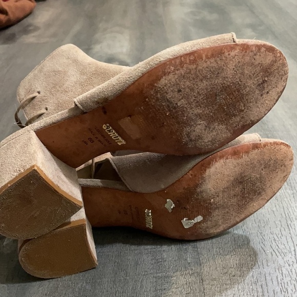 Schutz Binalia Lace Up Suede Block Heel Sandals size 6 - Picture 7 of 11